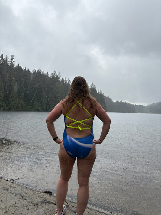 Tie Back Electric Blue